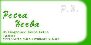 petra werba business card